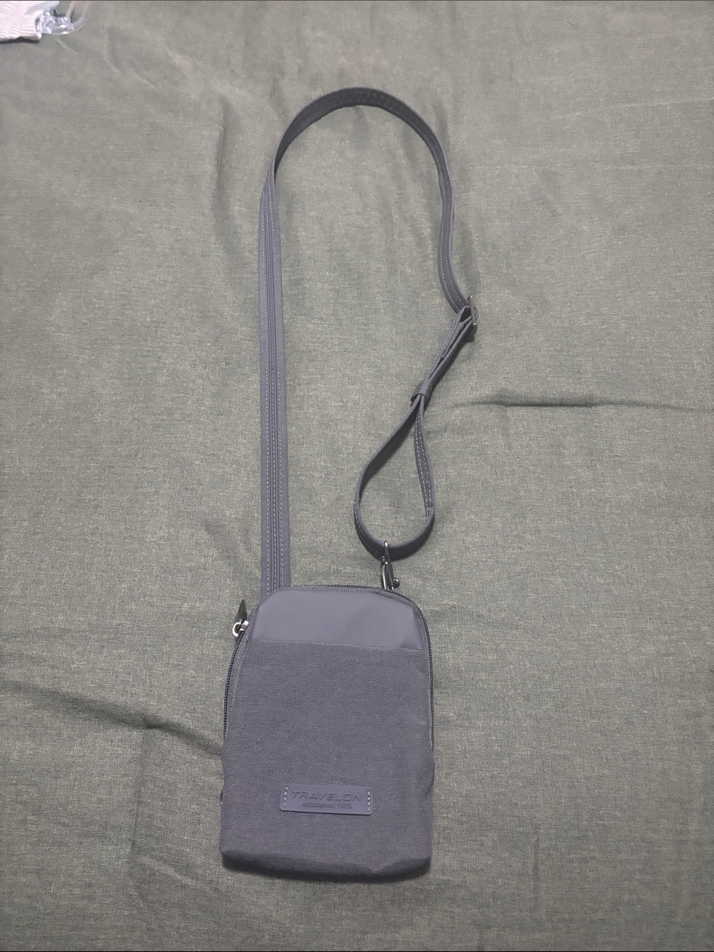 Compact Crossbody Phone Bag - Gray